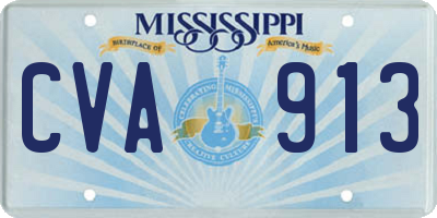 MS license plate CVA913
