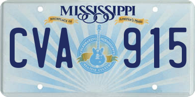 MS license plate CVA915