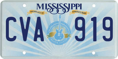 MS license plate CVA919