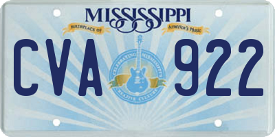 MS license plate CVA922
