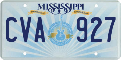 MS license plate CVA927