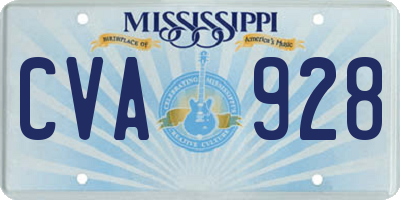 MS license plate CVA928