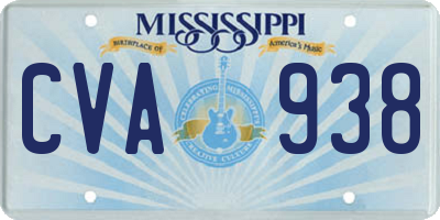 MS license plate CVA938