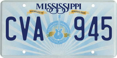 MS license plate CVA945