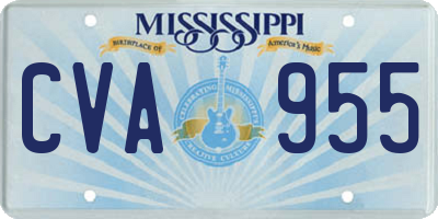 MS license plate CVA955
