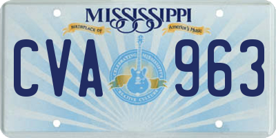 MS license plate CVA963