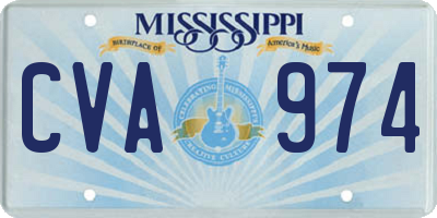 MS license plate CVA974