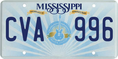 MS license plate CVA996