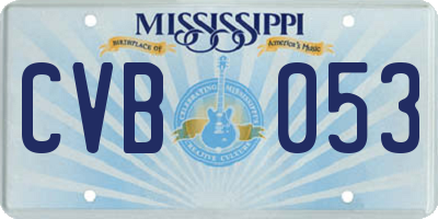 MS license plate CVB053