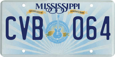 MS license plate CVB064