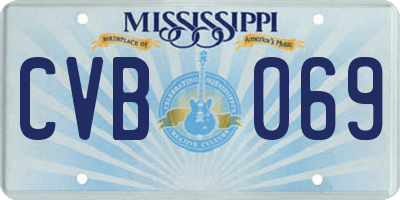 MS license plate CVB069