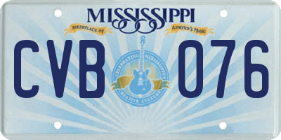 MS license plate CVB076