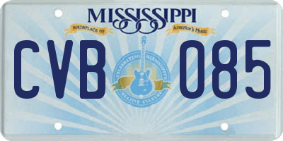 MS license plate CVB085