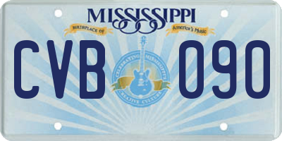 MS license plate CVB090