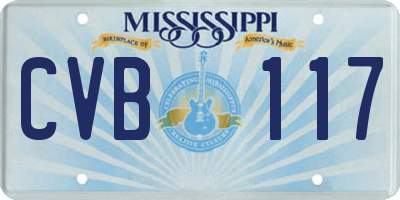 MS license plate CVB117