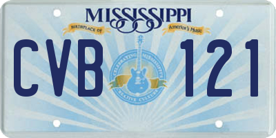 MS license plate CVB121