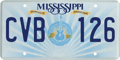 MS license plate CVB126