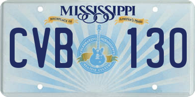 MS license plate CVB130