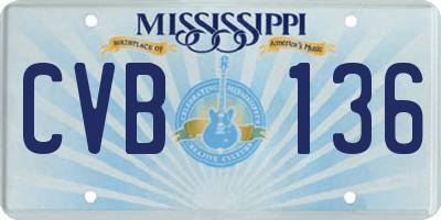 MS license plate CVB136
