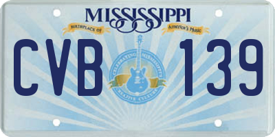 MS license plate CVB139