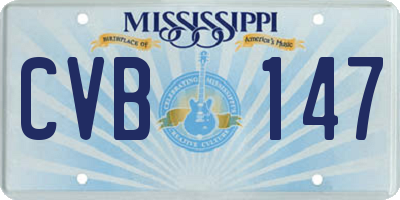 MS license plate CVB147