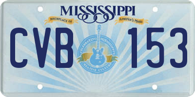 MS license plate CVB153