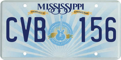 MS license plate CVB156
