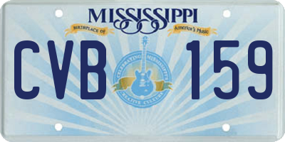 MS license plate CVB159