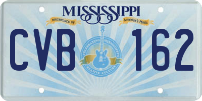 MS license plate CVB162