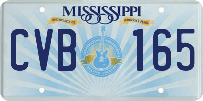 MS license plate CVB165