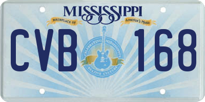MS license plate CVB168
