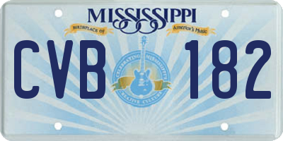 MS license plate CVB182
