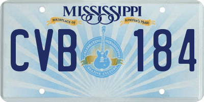 MS license plate CVB184