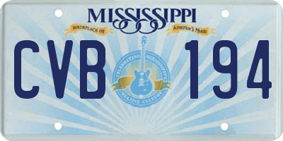 MS license plate CVB194