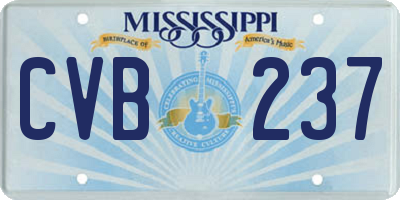 MS license plate CVB237