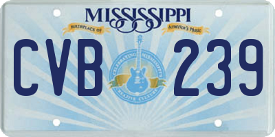 MS license plate CVB239