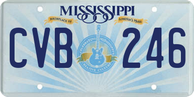 MS license plate CVB246