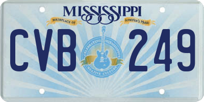 MS license plate CVB249