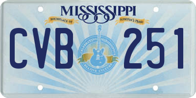 MS license plate CVB251