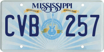 MS license plate CVB257