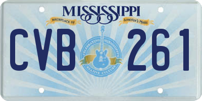 MS license plate CVB261