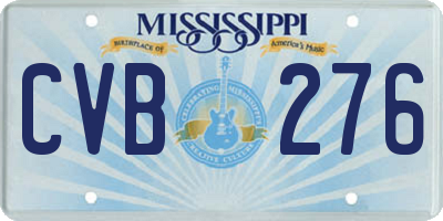 MS license plate CVB276
