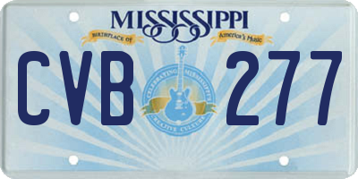 MS license plate CVB277