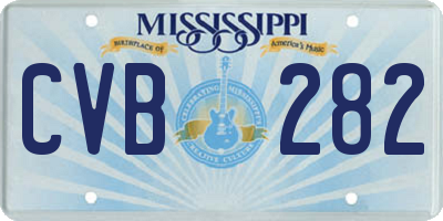 MS license plate CVB282