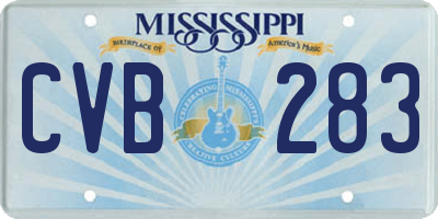 MS license plate CVB283