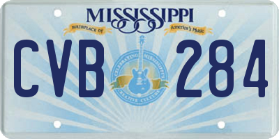MS license plate CVB284