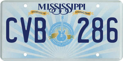 MS license plate CVB286