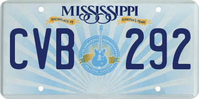 MS license plate CVB292