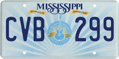 MS license plate CVB299