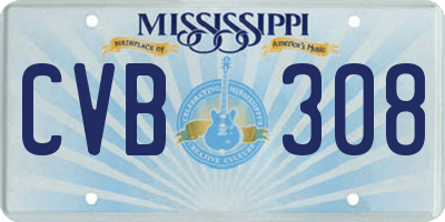 MS license plate CVB308